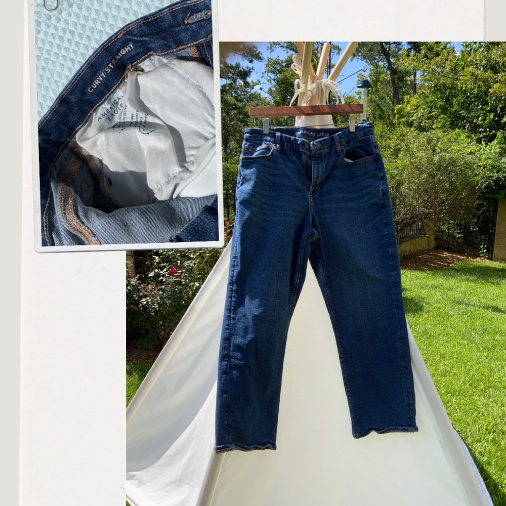 American Eagle Outfitters Straight Leg Blue Jeans